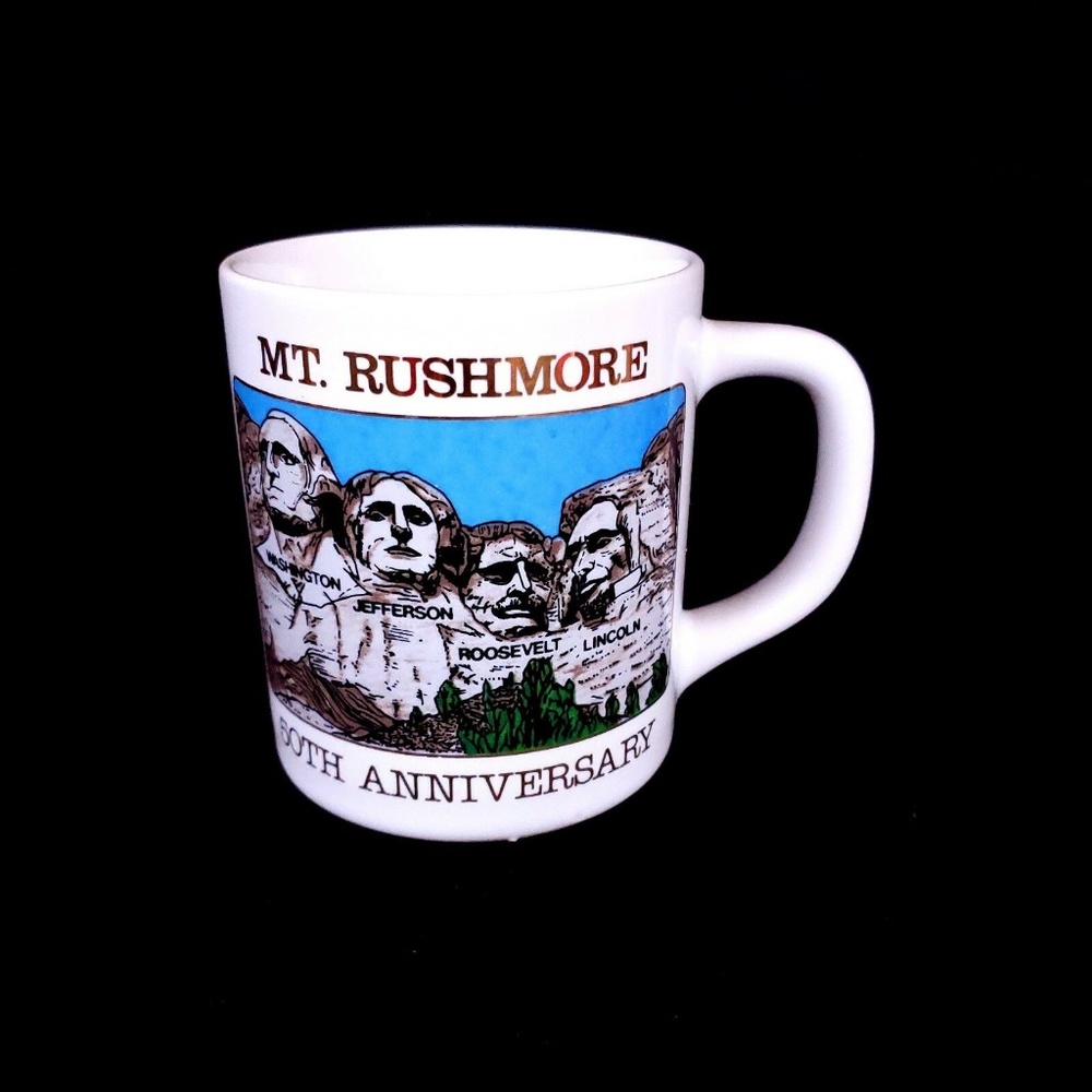 Coffee Tea Mug MOUNT RUSHMORE Black Hills Of SD 1941-1991 50th Anniversary